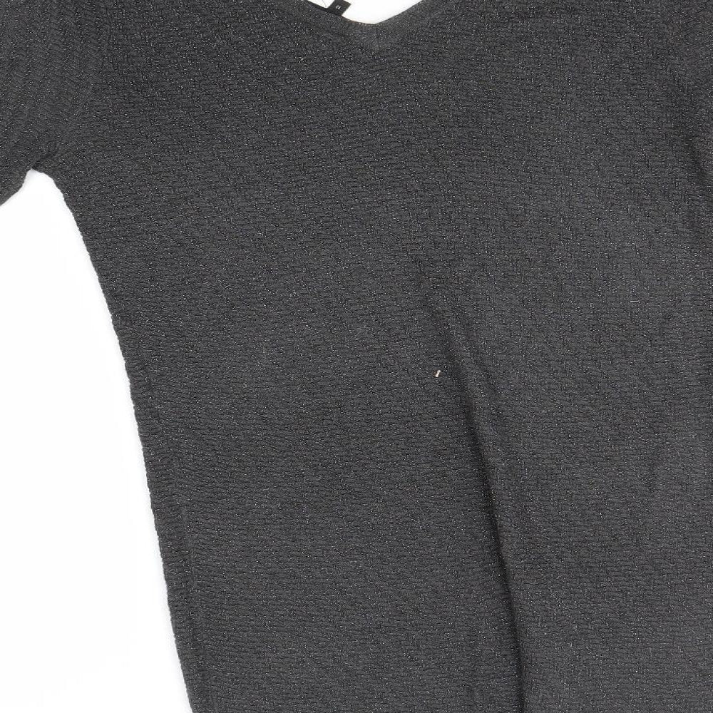 Brand and care label for Next women’s grey a-line, size UK 12