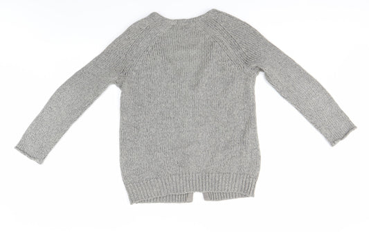 Womens UK Size 8 Topshop Grey Full Zip Jumper