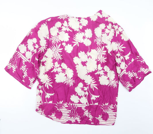 Papaya Womens Purple Geometric Kimono Jacket Size M