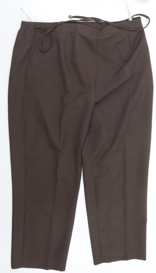 Womens UK Size 20 Berkertex Regular Fit Brown Trousers