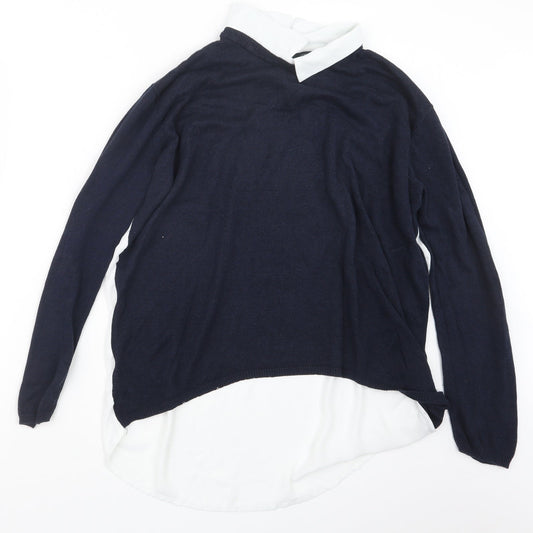 Womens UK Size 12 Atmosphere Blue Pullover Jumper