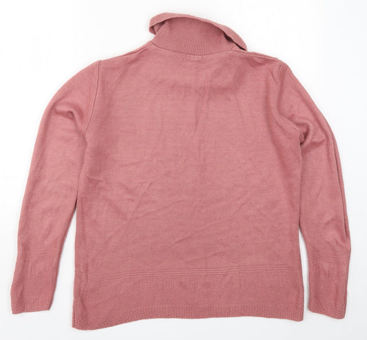 Damart Womens Pink Knit Pullover Jumper Size 14