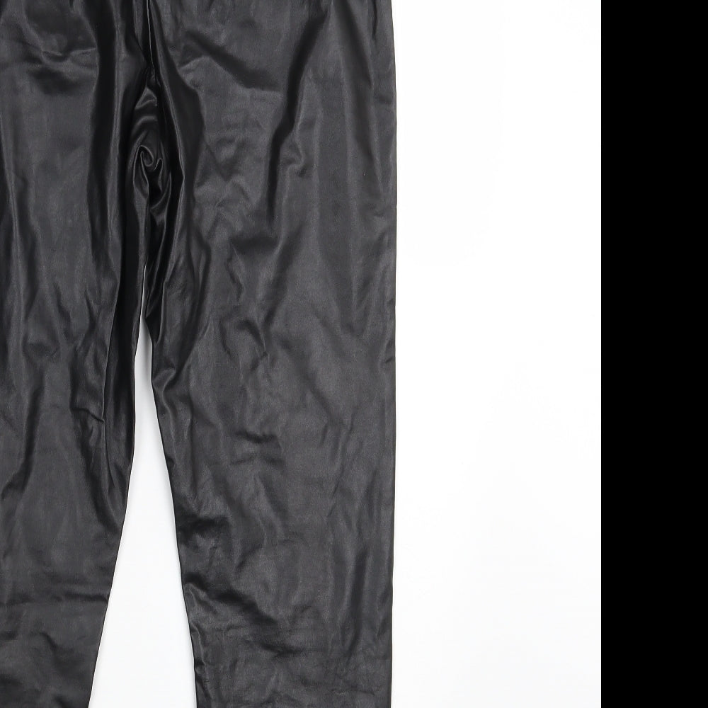 Womens UK Size 8 PRETTYLITTLETHING Regular Fit Black Trousers