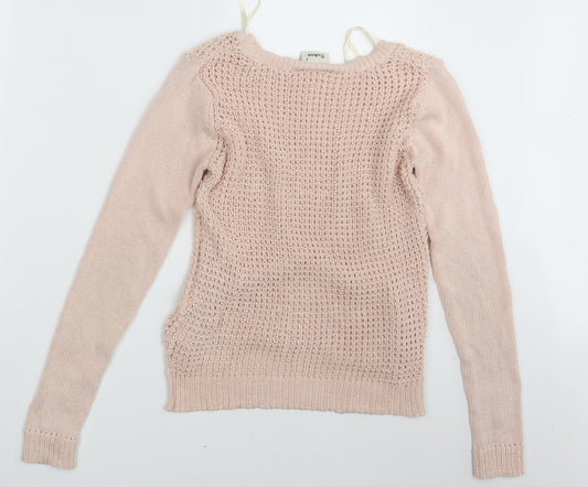 Womens UK Size S Cubus Pink Pullover Jumper
