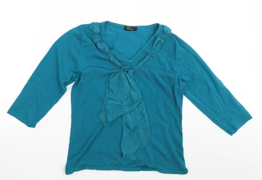Additional front view of Sky Designs women’s blue jumper, size S