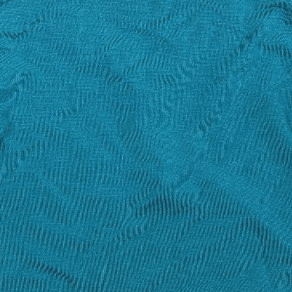 Brand and care label for Sky Designs women’s blue jumper, size S