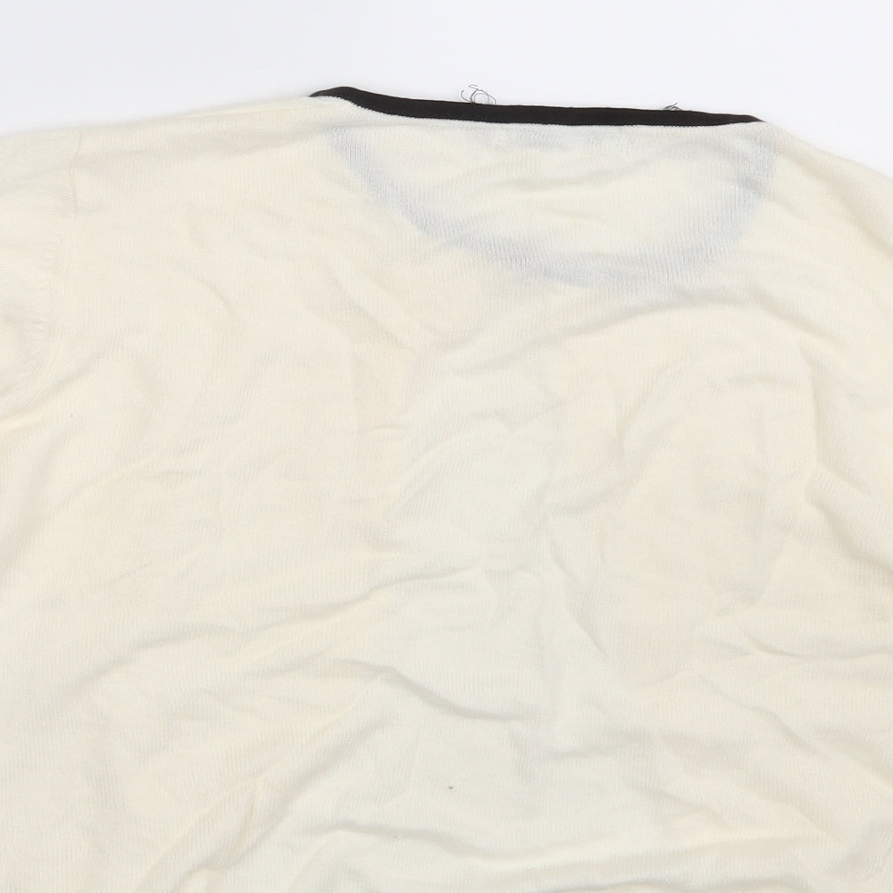 Classic Womens Ivory Cardigan Jumper Size 14