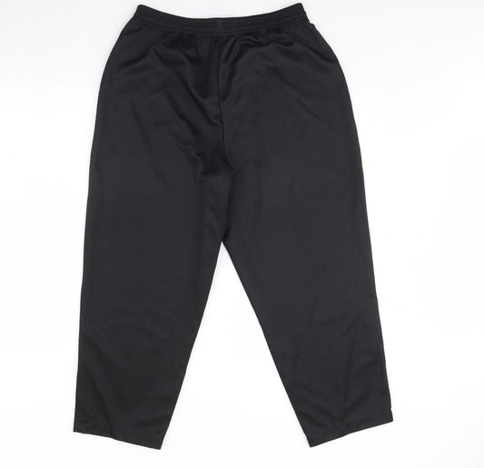 Womens UK Size 16 Preworn Regular Fit Black Trousers