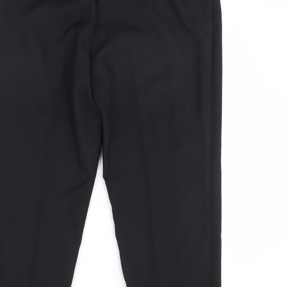 Womens UK Size 18 M&s Regular Fit Black Trousers