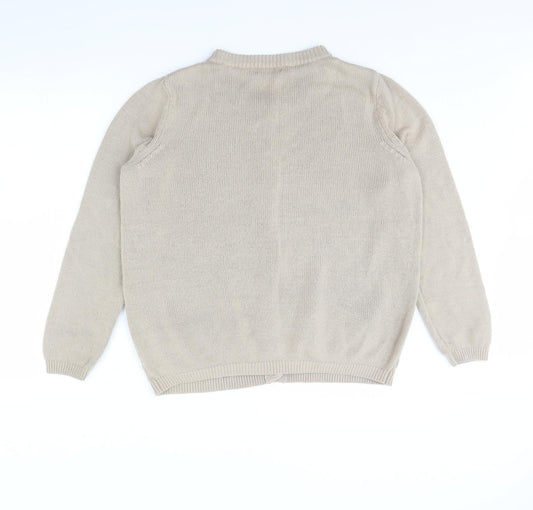 Womens UK Size M Bonmarché Beige Cardigan Jumper