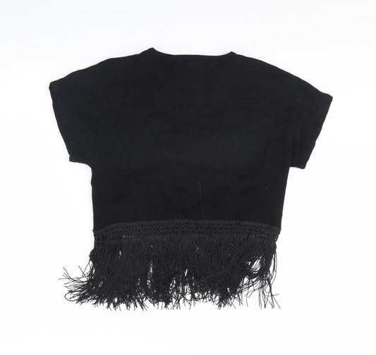 Womens UK Size 8 Atmosphere Black Basic Blouse