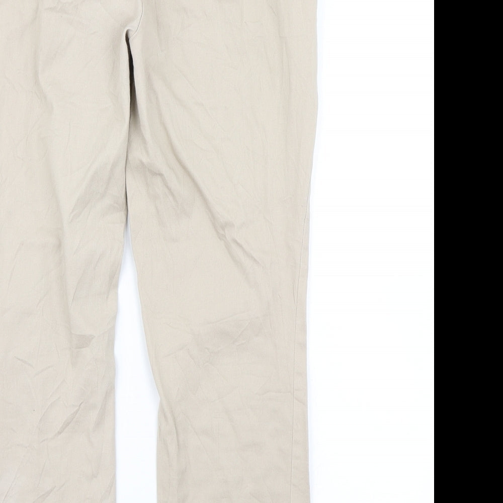 Womens UK Size 14 Atmosphere Regular Fit Dress Pants Beige Trousers