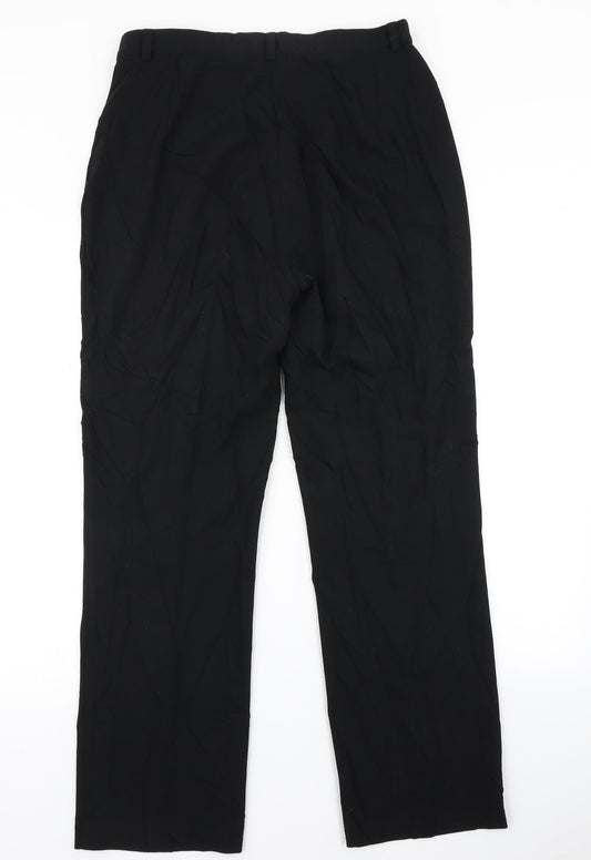 Womens UK Size 14 Marks & Spencer Regular Fit Dress Pants Black Trousers