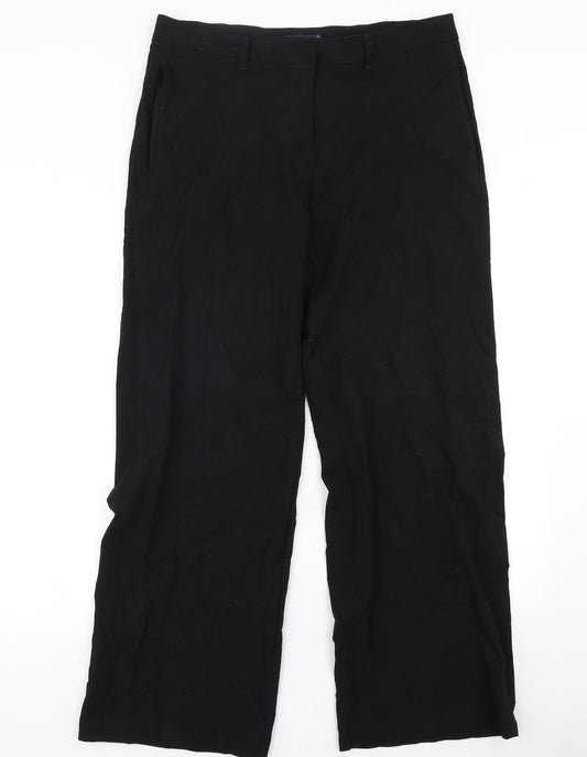 Womens UK Size 14 M&S Collection Regular Fit Dress Pants Black Trousers