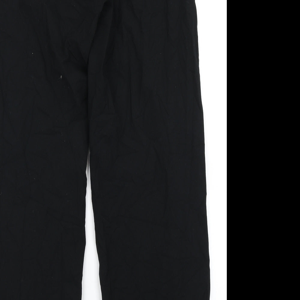 Brand and care label for Marks & Spencer Collection women’s black dress pants trousers, size UK 14, 28-inch leg