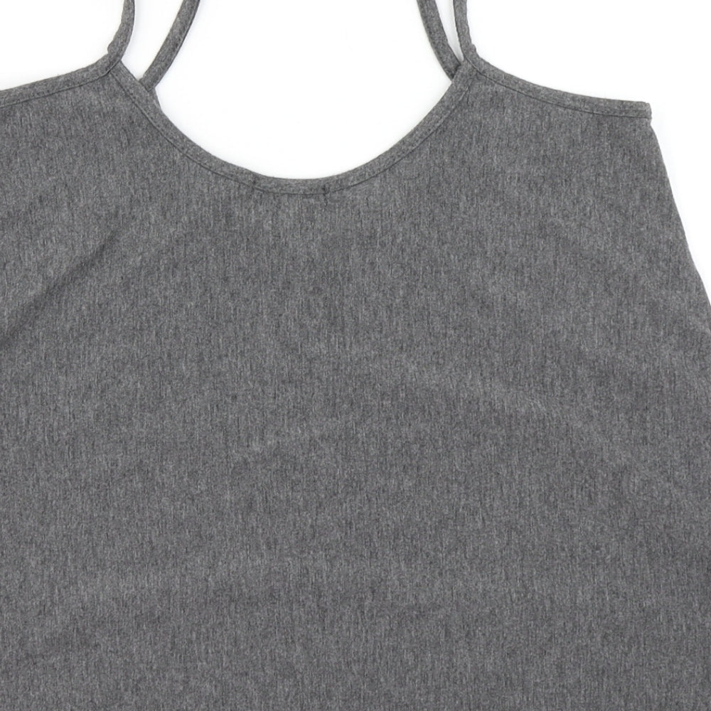 Boohoo Womens Grey Camisole T-Shirt Size 12
