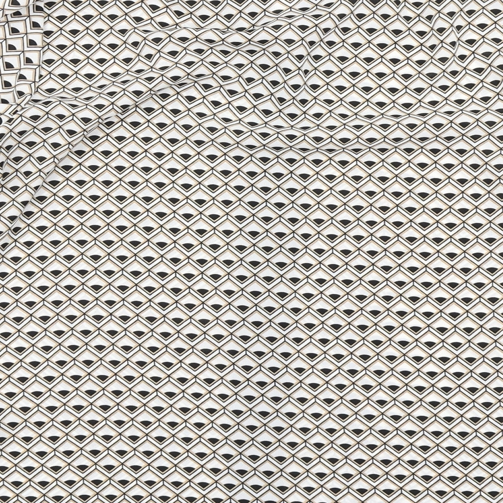 Primark Womens White Argyle/Diamond Basic Blouse Size 8