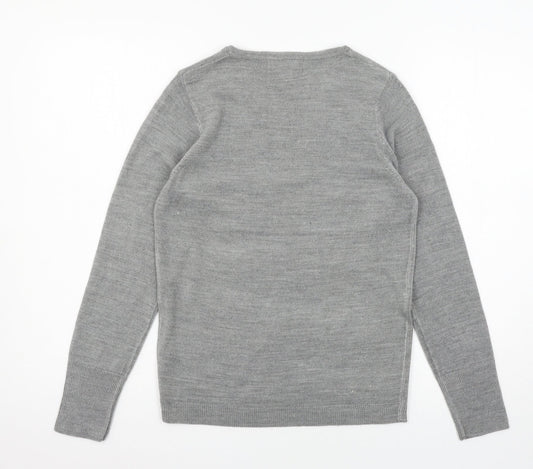 Primark Womens Grey Knit Pullover Jumper Size 4