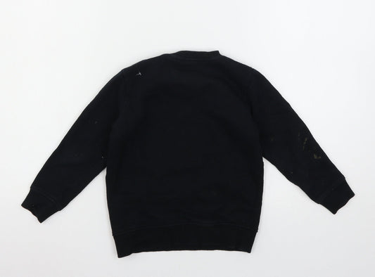 NEXT Girls Black Jersey Pullover Sweatshirt Size 5 Years - The Future is now