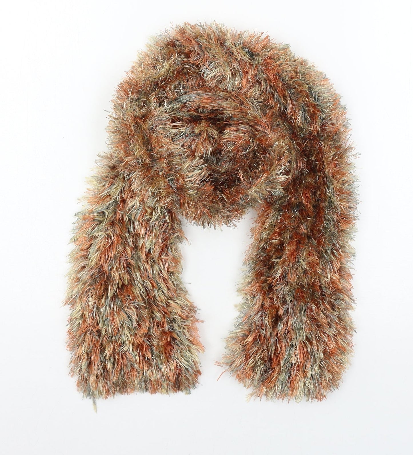Preworn Womens Orange Scarf