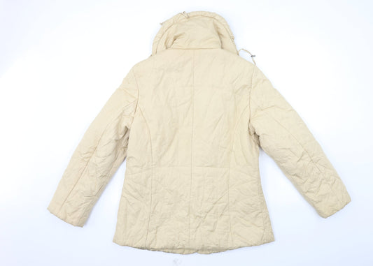 Back view of Gerry Weber women’s beige puffer jacket coat, size UK 14