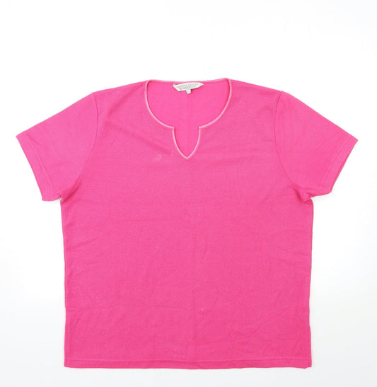 Additional front view of Carolyn Taylor women’s pink knit jumper, size M