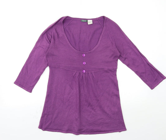 Womens UK Size 10 La Redoute Purple Pullover Jumper