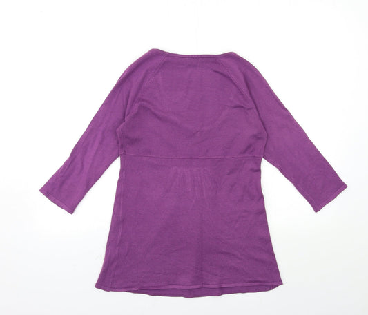 La Redoute Womens Purple Knit Pullover Jumper Size 10