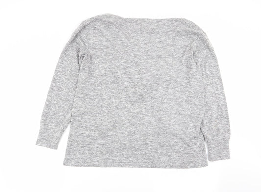 Womens UK Size M Papaya Grey Pullover Jumper