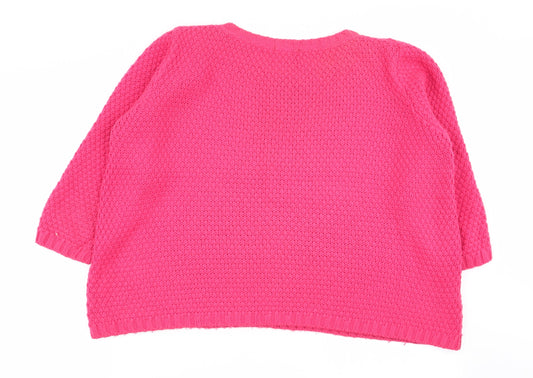 Womens UK Size 14 Papaya Red Pullover Jumper