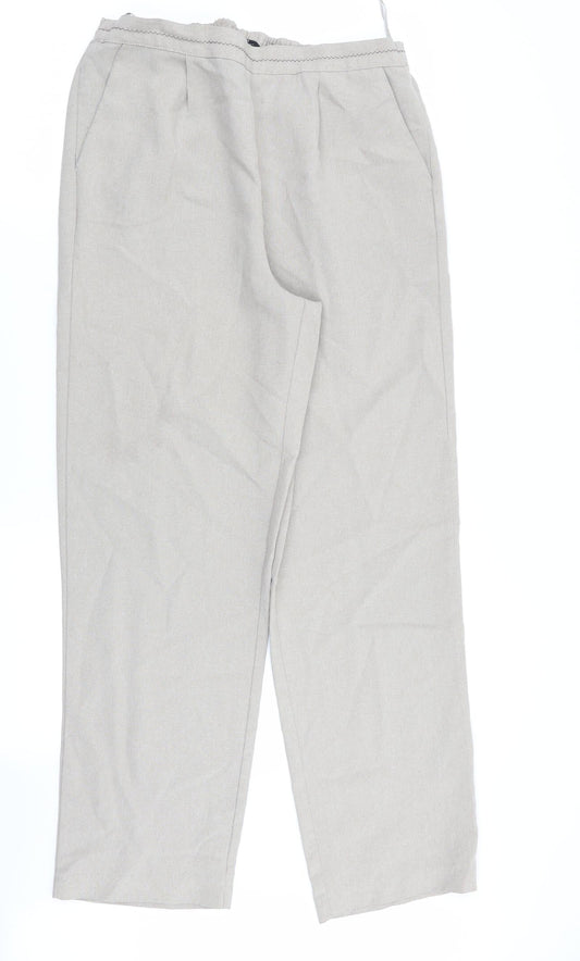 Womens UK Size 10 BM Regular Fit Beige Trousers