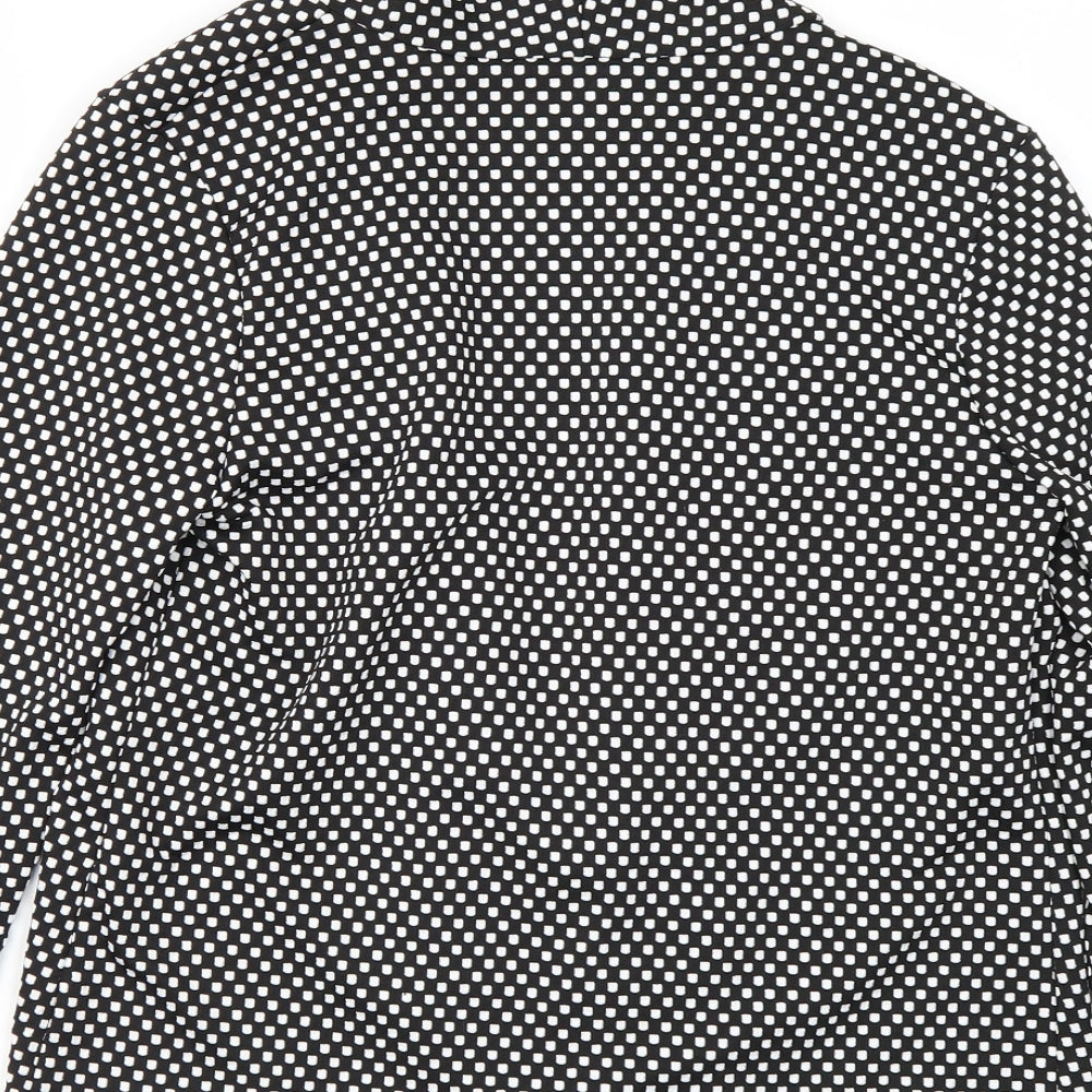 Brand and care label for George women’s black polka dot jacket blazer, size UK 10