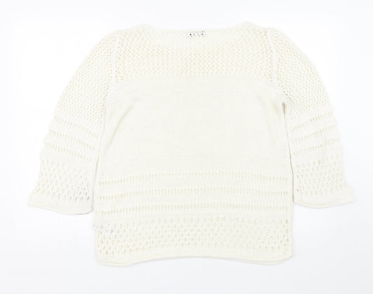 F&F Womens Beige Pullover Jumper Size 12