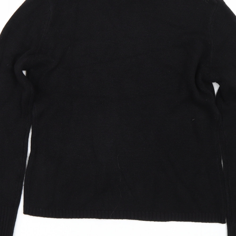 Womens UK Size M Preworn Black Pullover Jumper