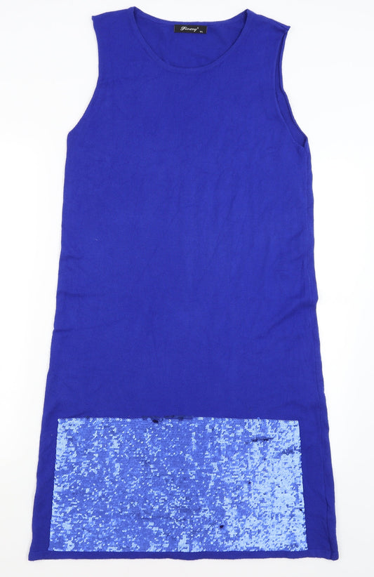 Additional front view of Finery women’s blue a-line, size M