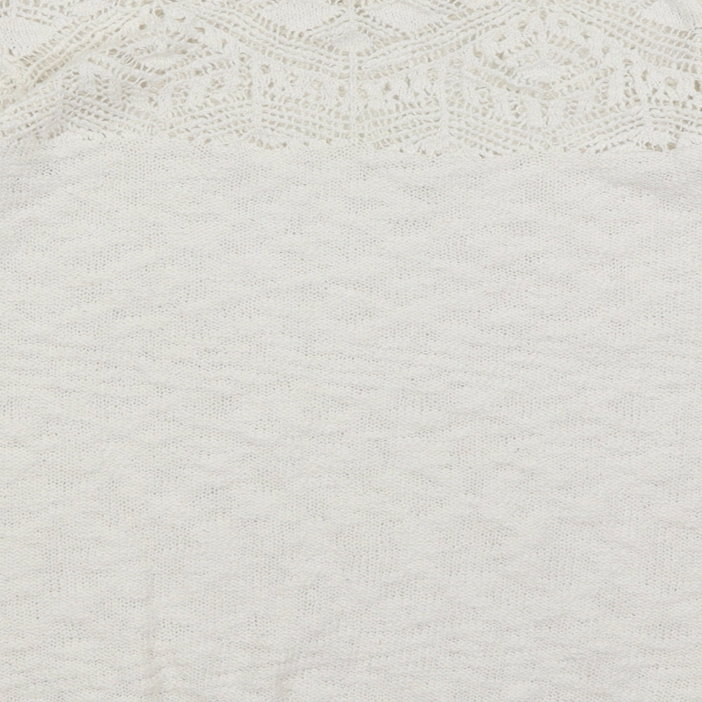 Womens UK Size 16 Preworn White Pullover Jumper