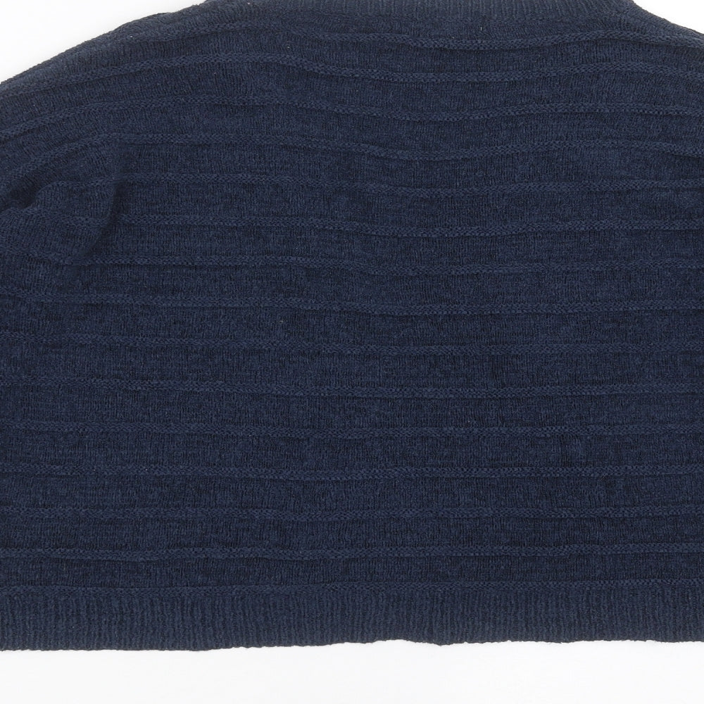 Primark Womens Blue Striped Knit Cardigan Jumper Size S