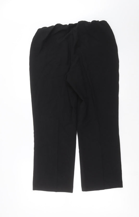Classic Womens Black Trousers Size 12 L25 in