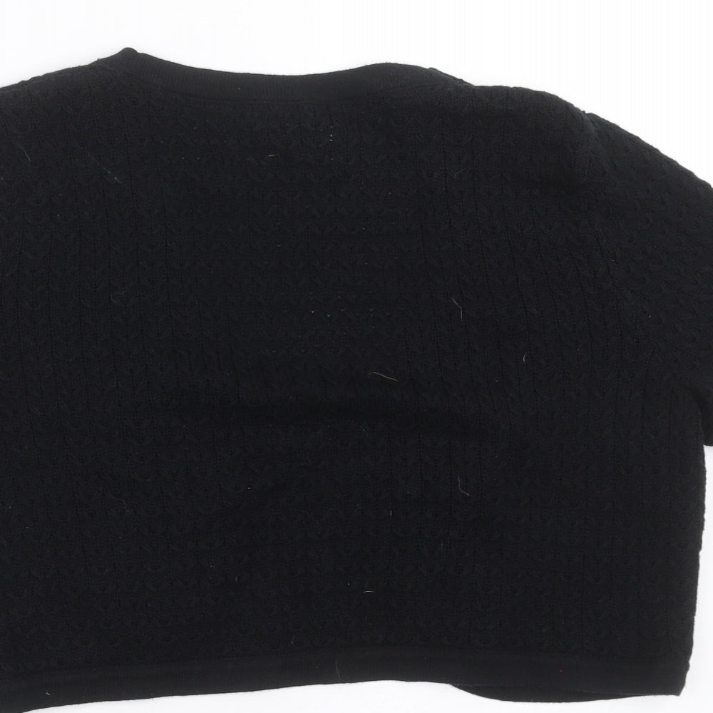 Womens UK Size 12 Maine New England Black Shrug Jumper