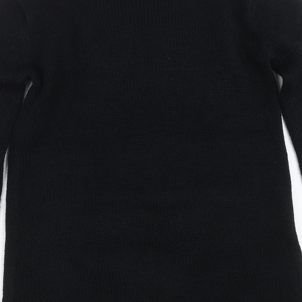 Embargo Girls Black Knit Cardigan Jumper Size 13 Years - Tassles