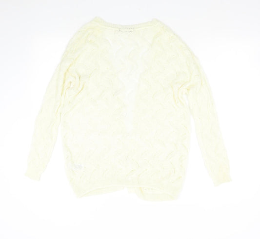 Primark Womens Ivory Knit Cardigan Jumper Size 8