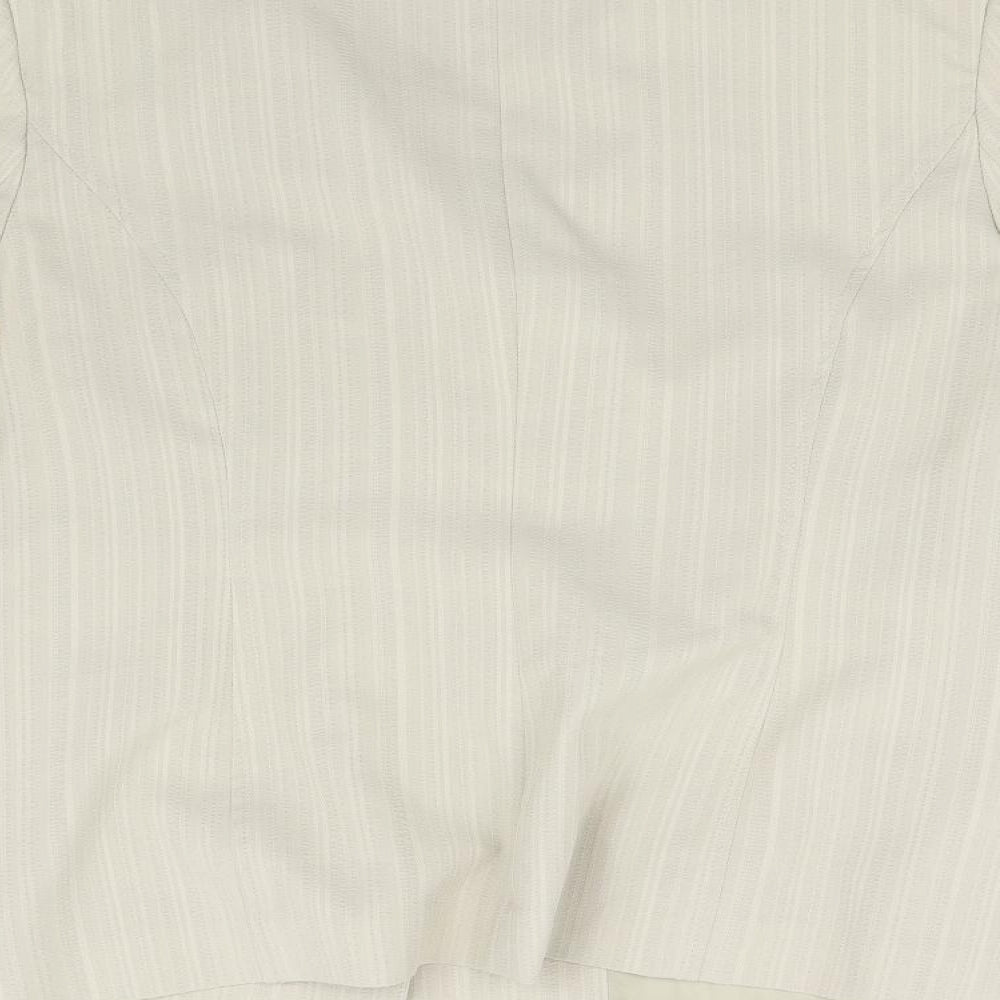 Brand and care label for Bonmarché women’s beige jacket suit jacket, size UK 20