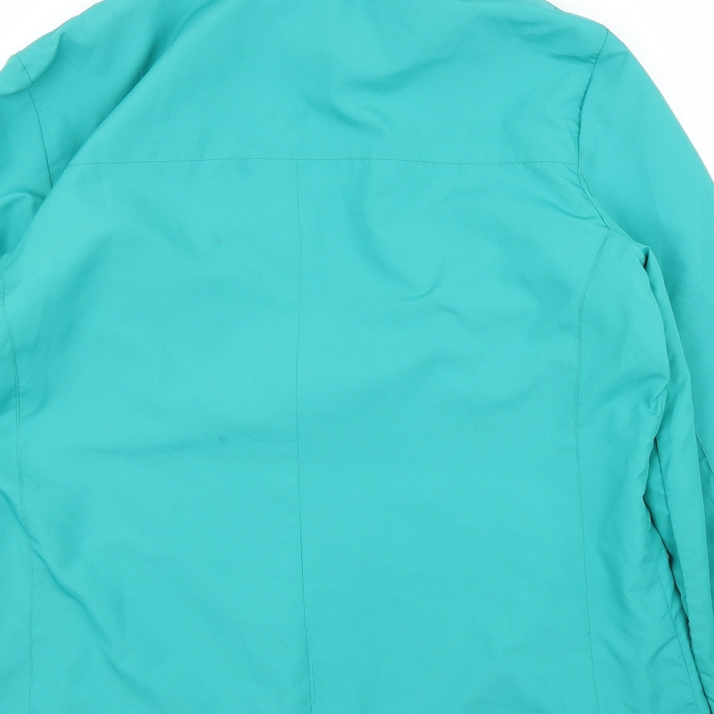 Brand and care label for Damart women’s green parka coat, size UK 10