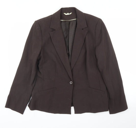 Additional front view of Klass women’s brown jacket suit jacket, size UK 16