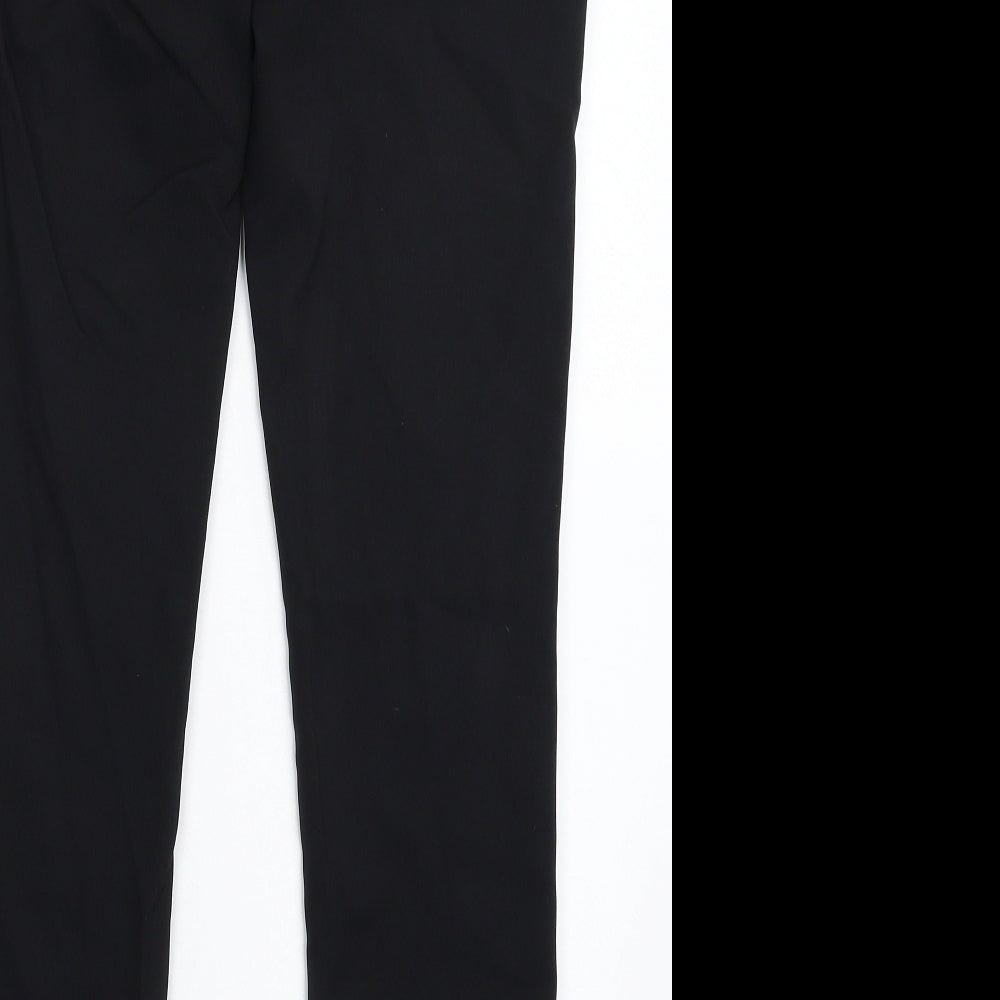 Womens UK Size 8 New Look Slim Fit Dress Pants Black Trousers
