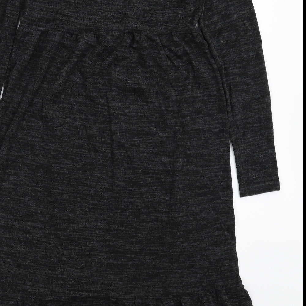 Brand and care label for Brave Soul women’s grey knit jumper dress, size XS
