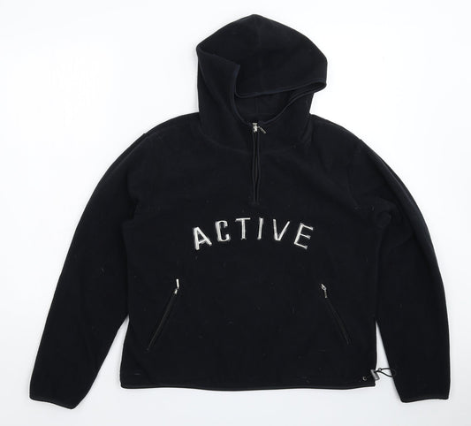 Additional front view of Active women’s blue fleece jacket, size UK 16