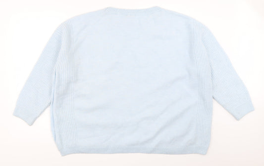 George Womens Blue Pullover Jumper Size L