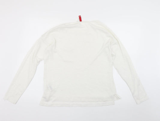 Womens UK Size M H&M White Pullover Jumper