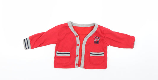 Earlydays Baby Red Cardigan Jumper Size 9-12 Months
